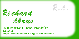 richard abrus business card